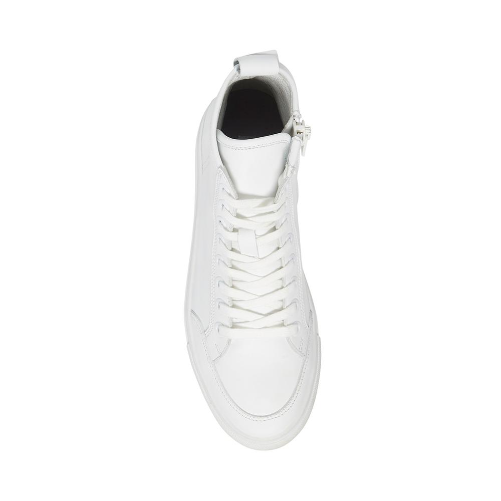 Steve Madden Men BRAGGING WHITE LEATHER