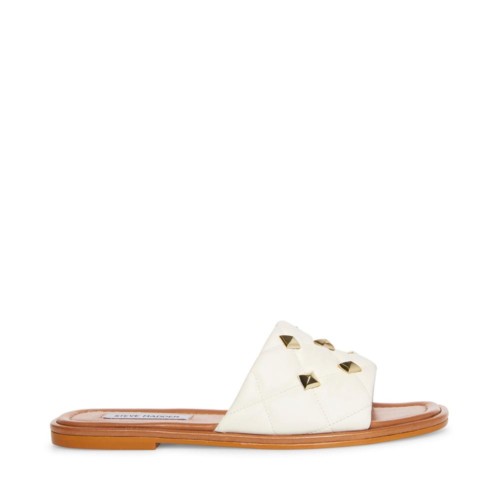 Steve Madden Women TROUBLE WHITE LEATHER - Click Image to Close