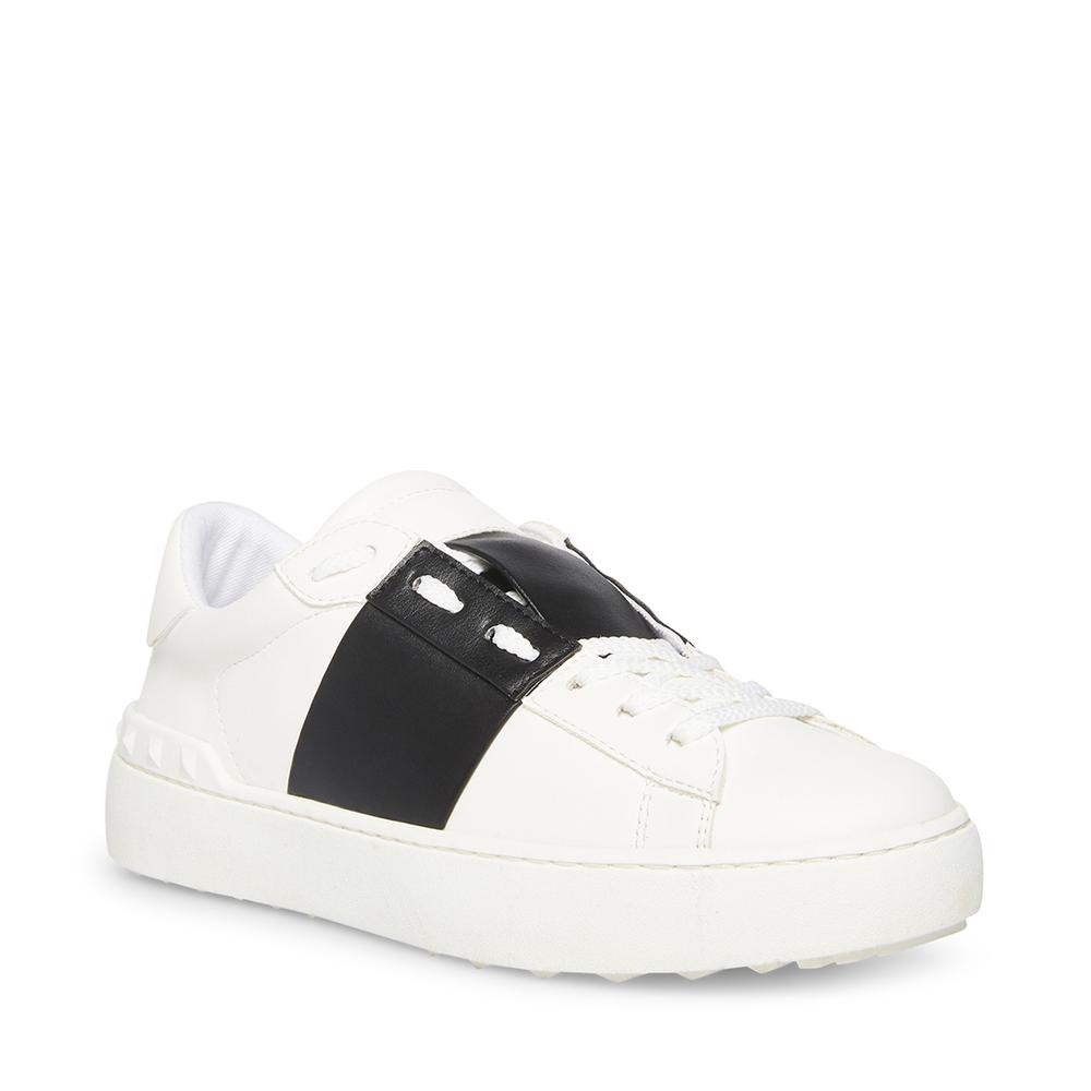 Steve Madden Women KEATON WHITE BLACK