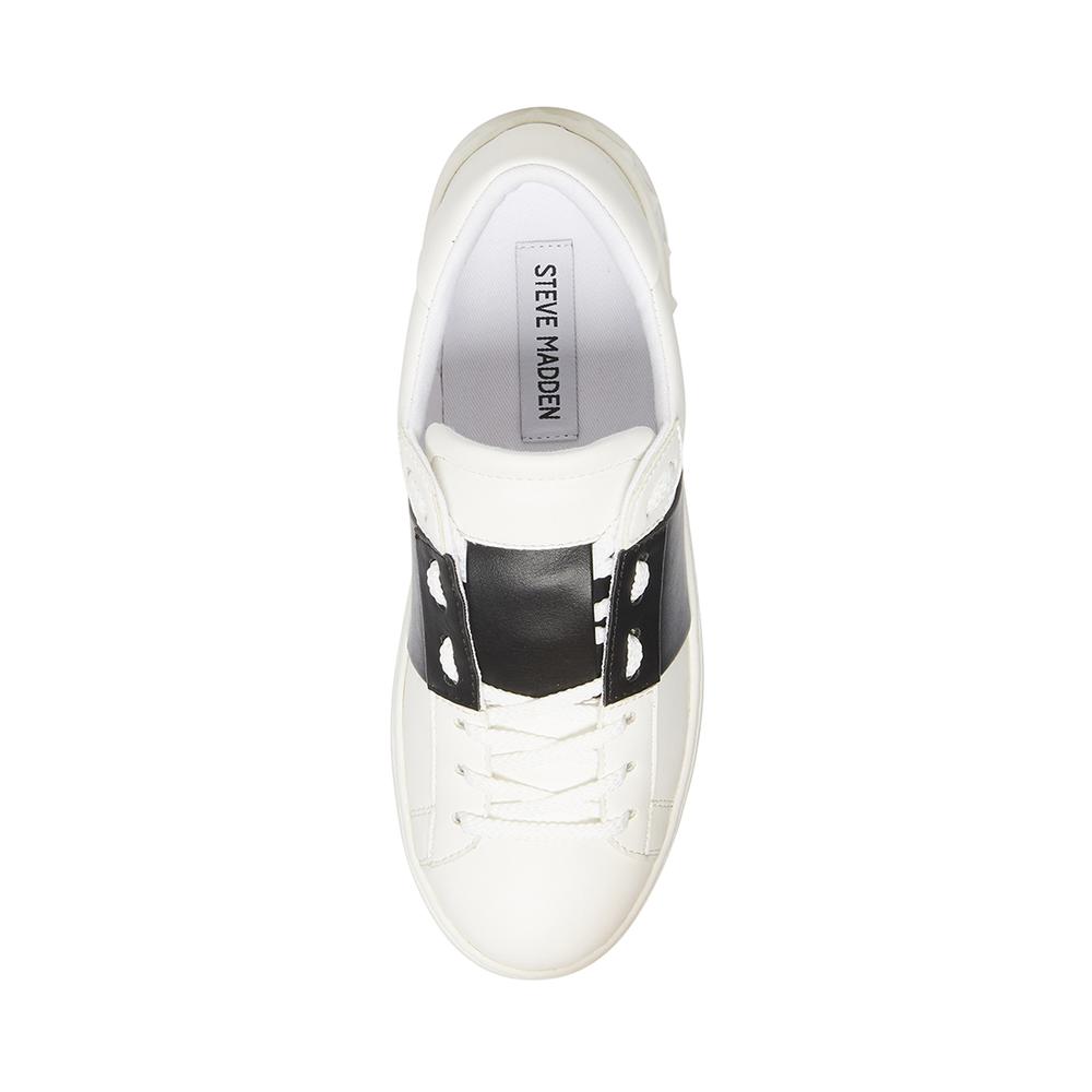 Steve Madden Women KEATON WHITE BLACK