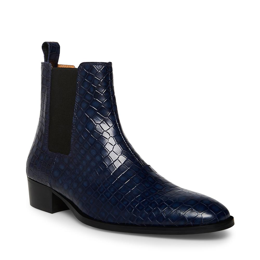 Steve Madden Men DEX-C BLUE CROCODILE