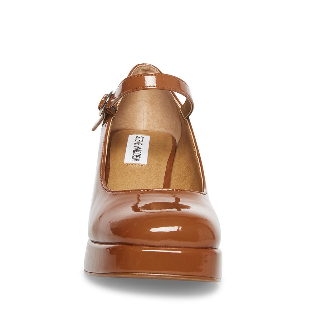 Steve Madden Women MINGLE COGNAC PATENT