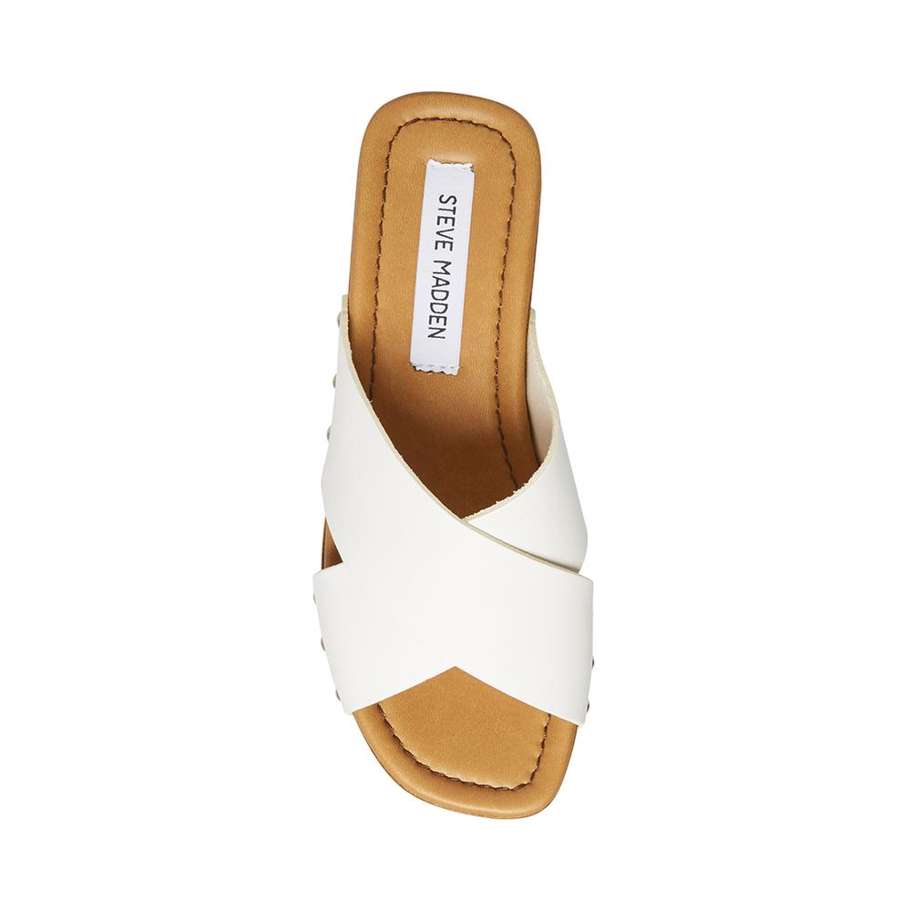 Steve Madden Women BRYNA WHITE LEATHER