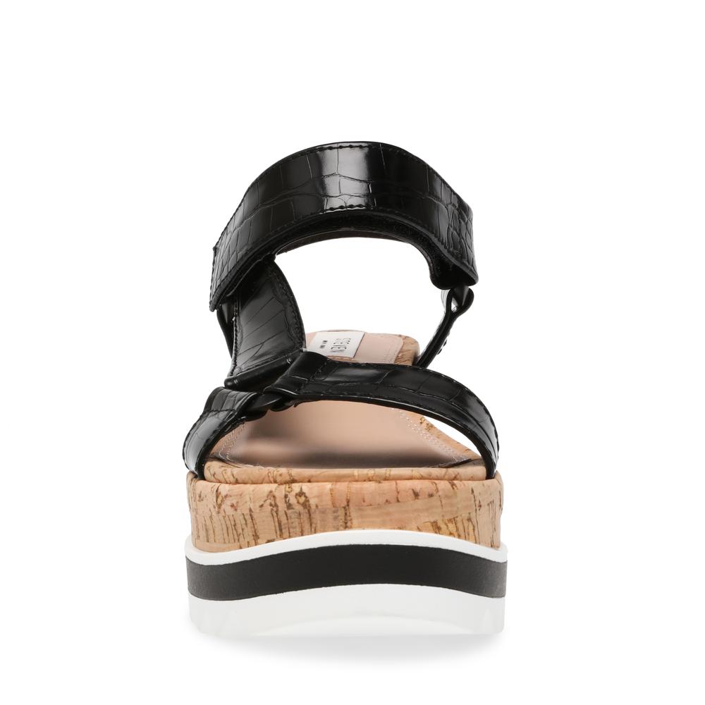 Steve Madden Women MIMICH BLACK CROCODILE