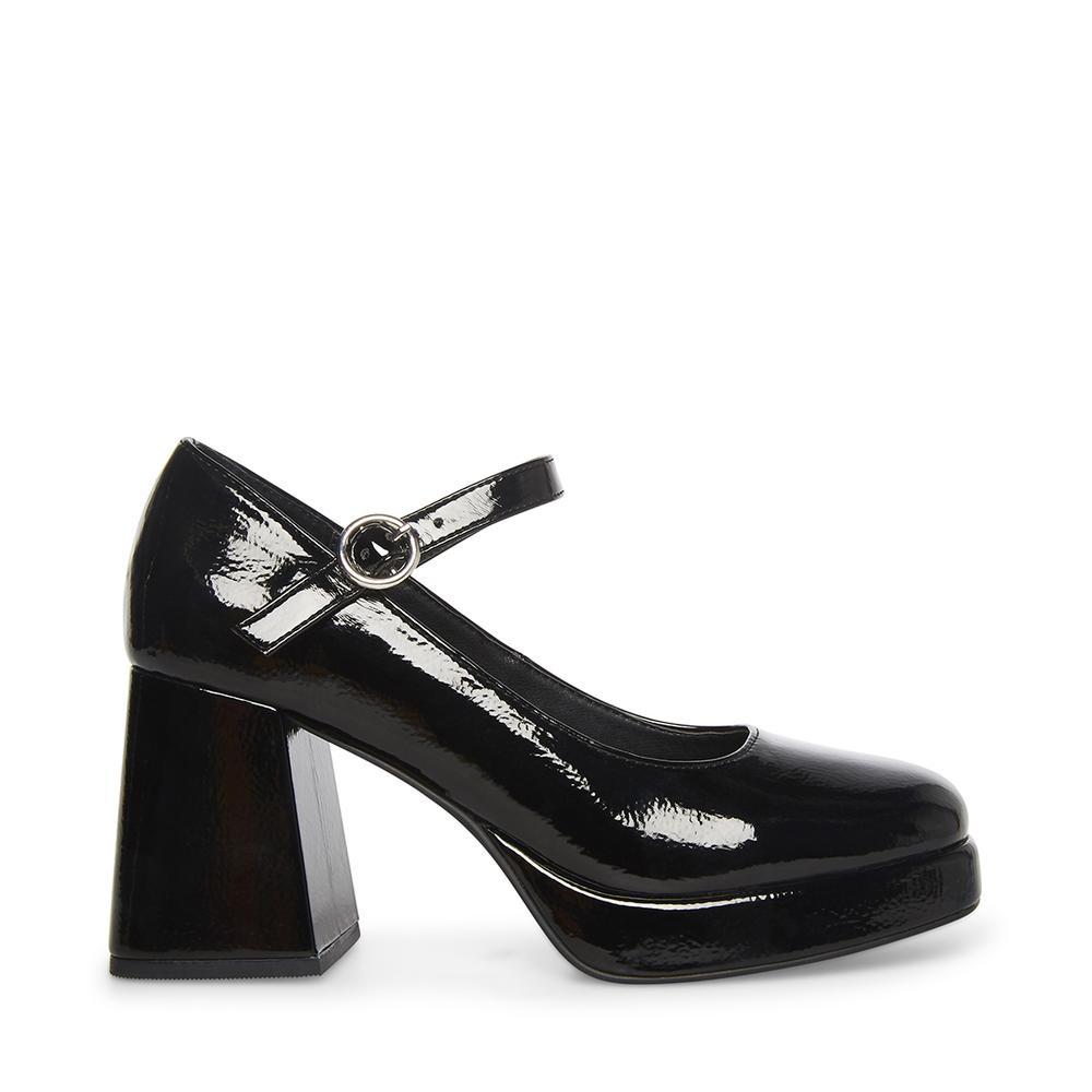 Steve Madden Women MINGLE BLACK PATENT - Click Image to Close