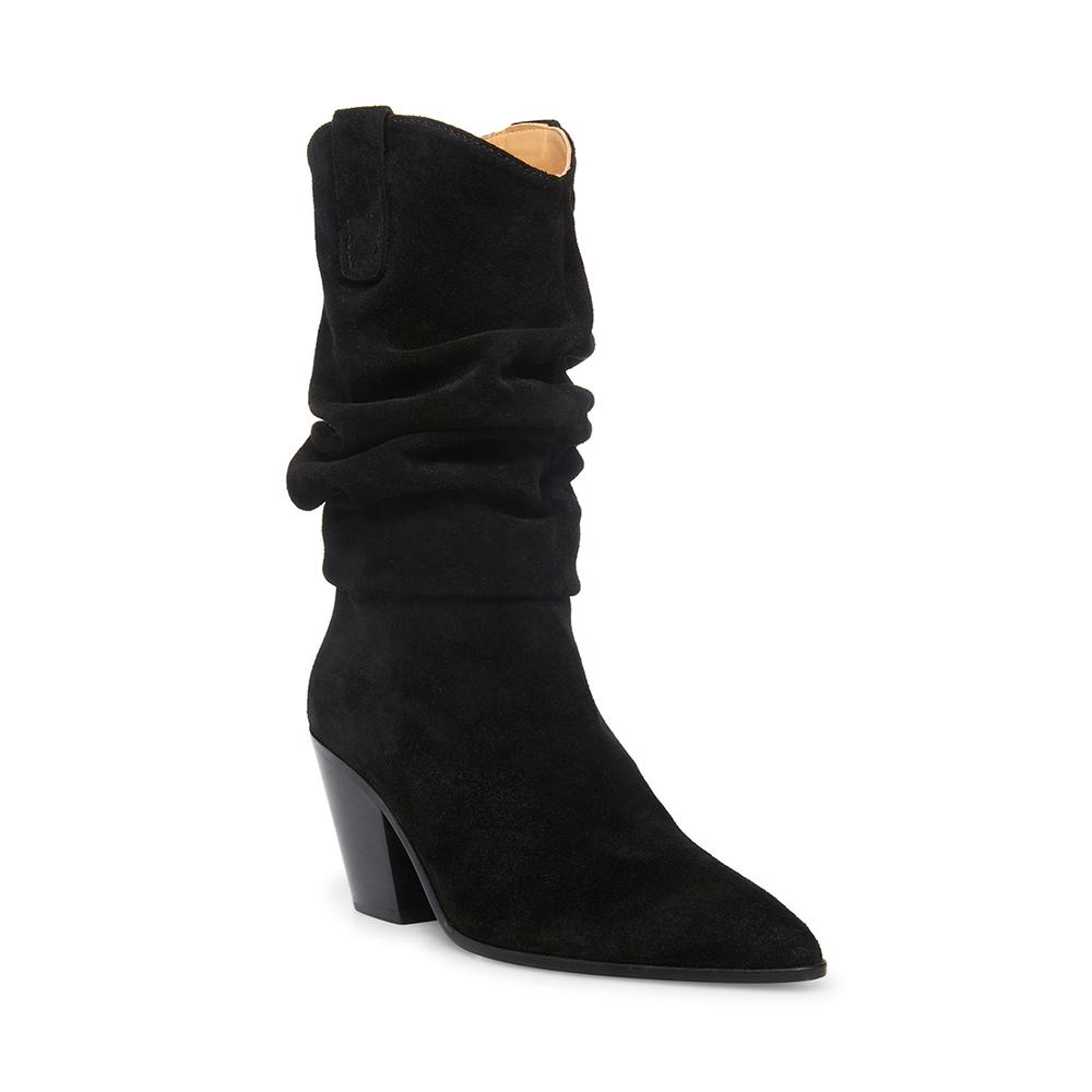 Steve Madden Women TEXANA BLACK SUEDE