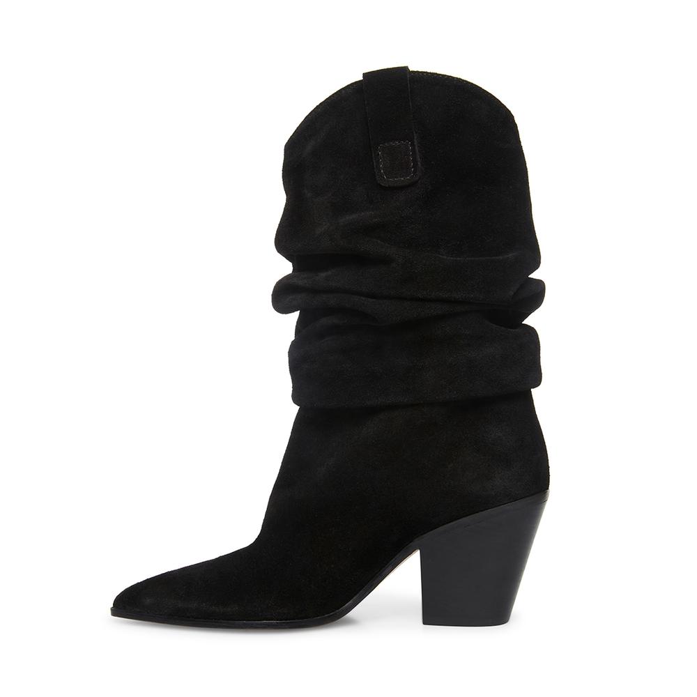 Steve Madden Women TEXANA BLACK SUEDE