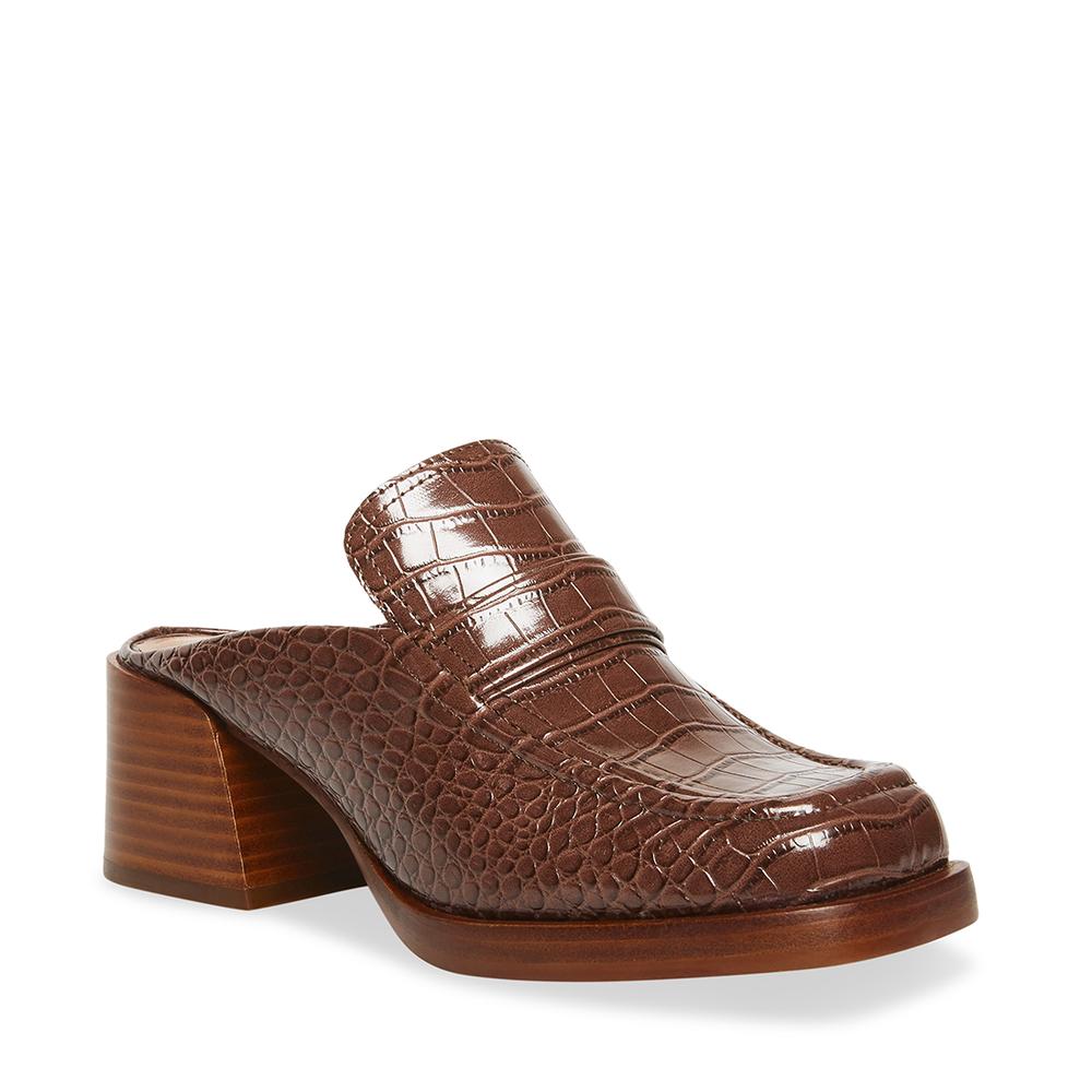 Steve Madden Women FANTINE BROWN CROCODILE