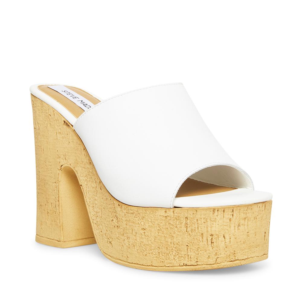 Steve Madden Women MARDI WHITE LEATHER