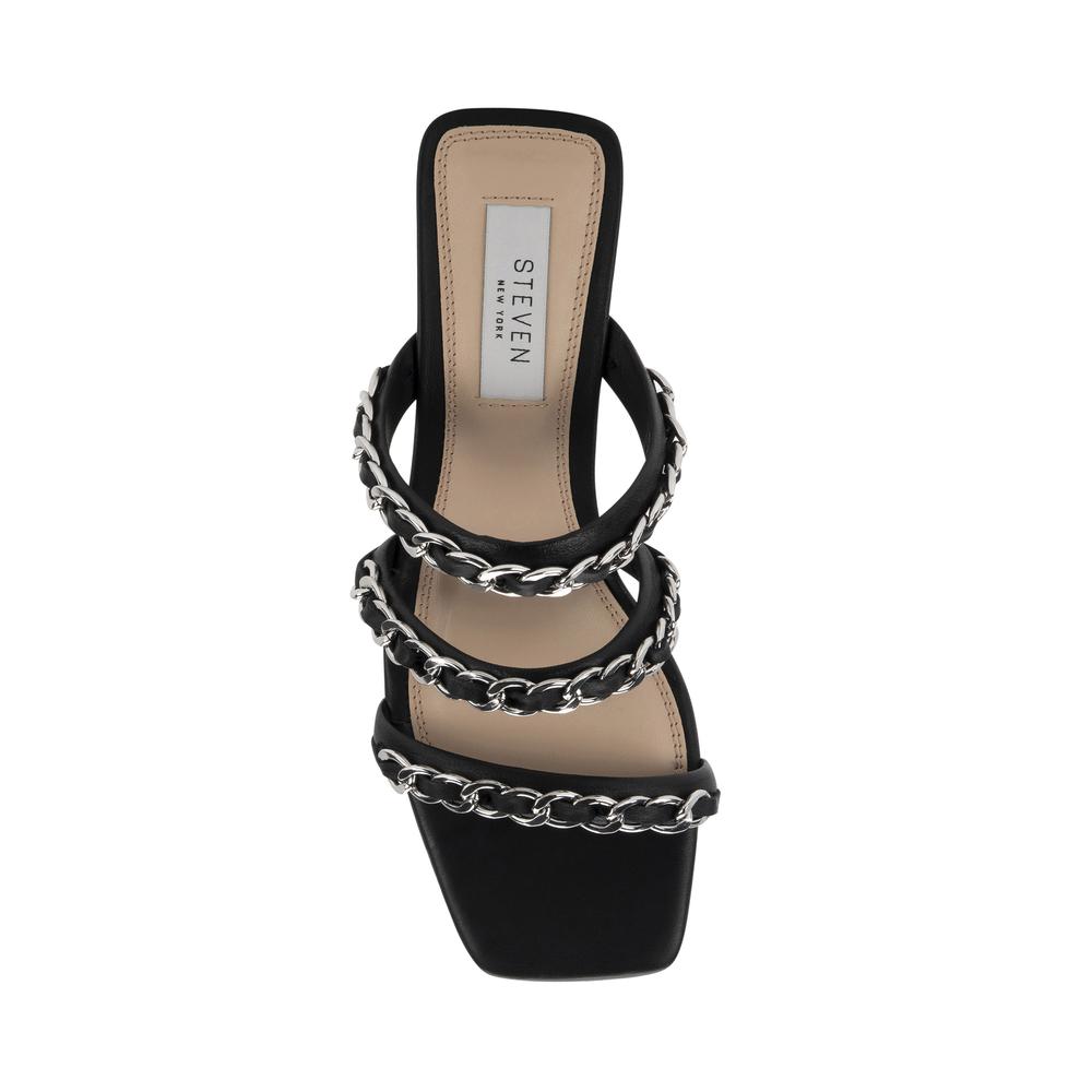 Steve Madden Women LINKS BLACK LEATHER