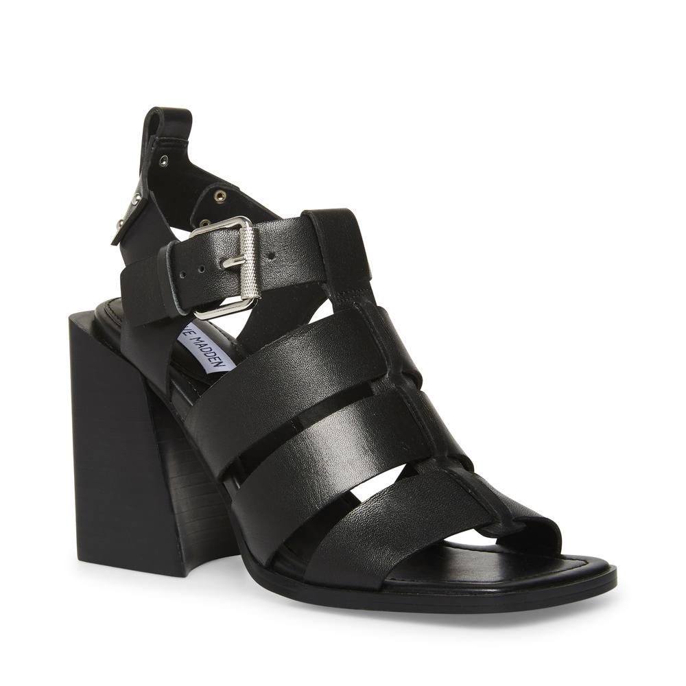 Steve Madden Women TRIBECA BLACK LEATHER