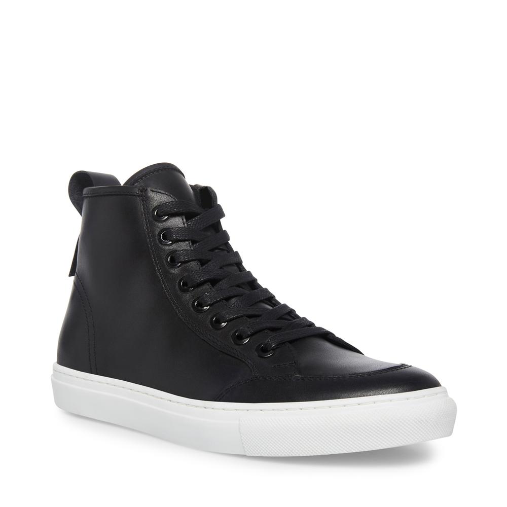 Steve Madden Men BRAGGING BLACK LEATHER