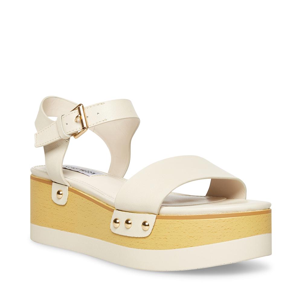 Steve Madden Women DOMENICA WHITE LEATHER