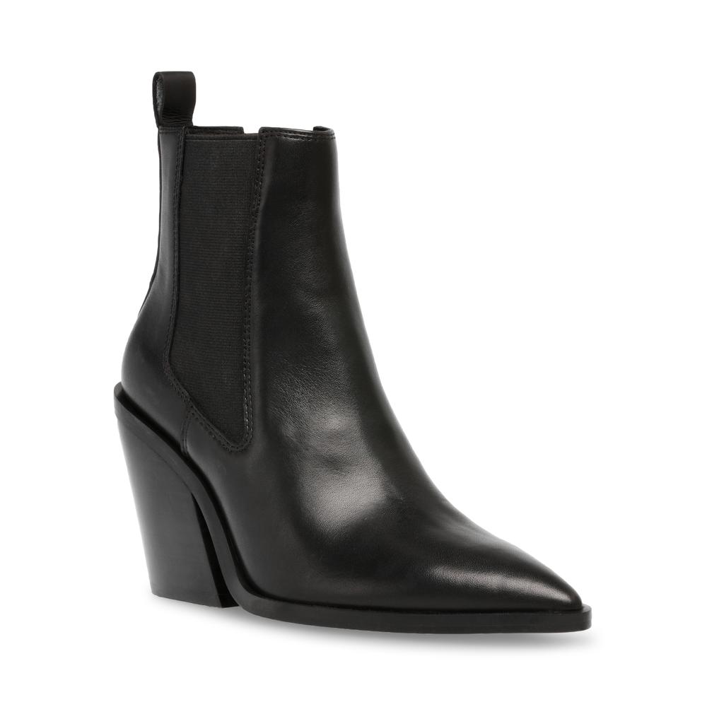 Steve Madden Women CAUTION BLACK LEATHER