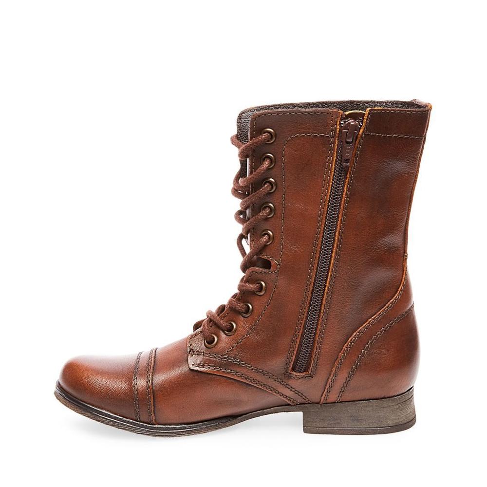 Steve Madden Women TROOPA BROWN LEATHER