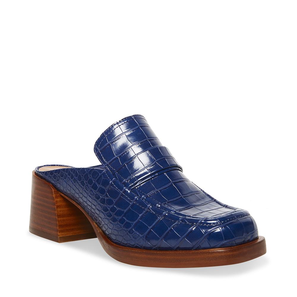 Steve Madden Women FANTINE NAVY CROCODILE