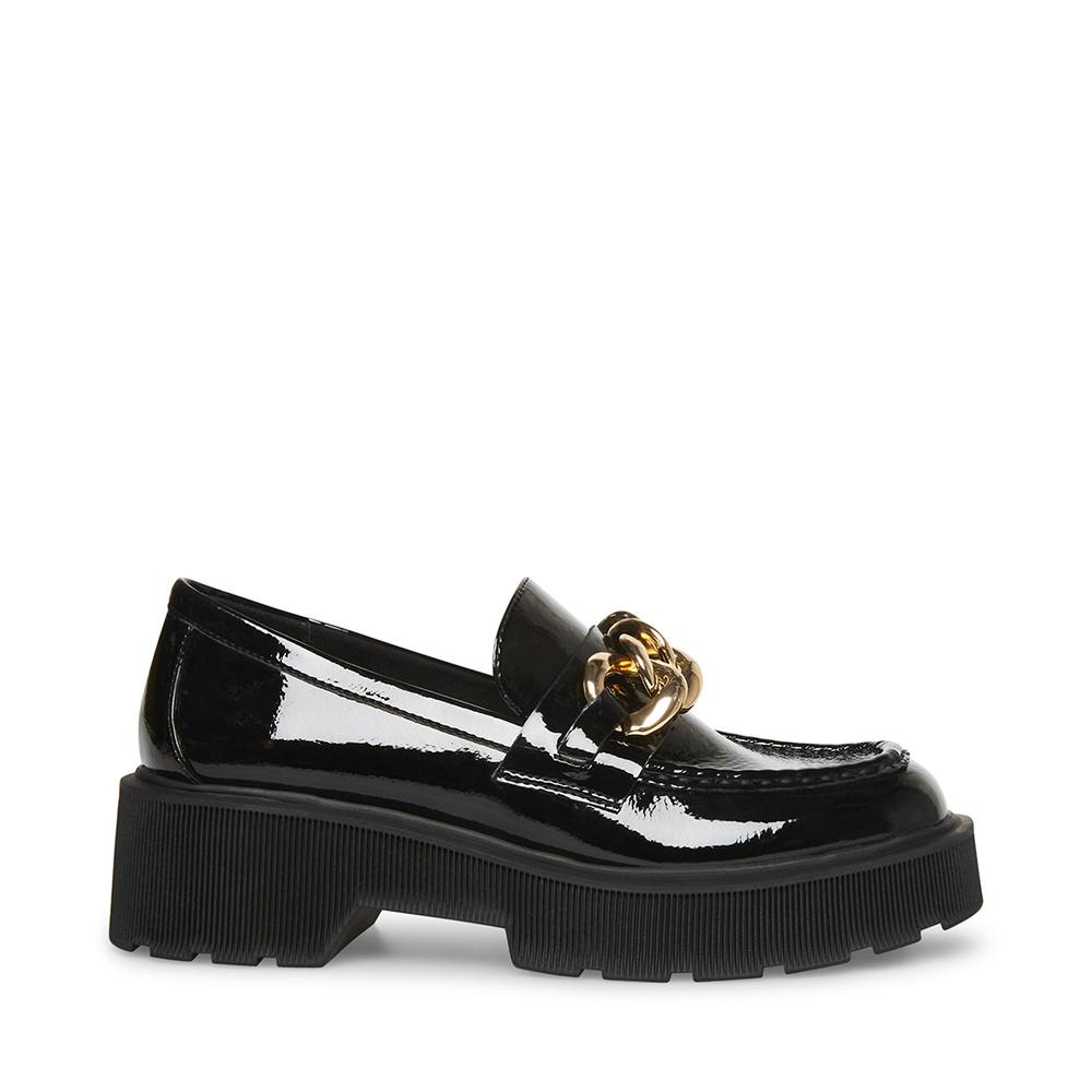 Steve Madden Women MEADOW BLACK PATENT - Click Image to Close