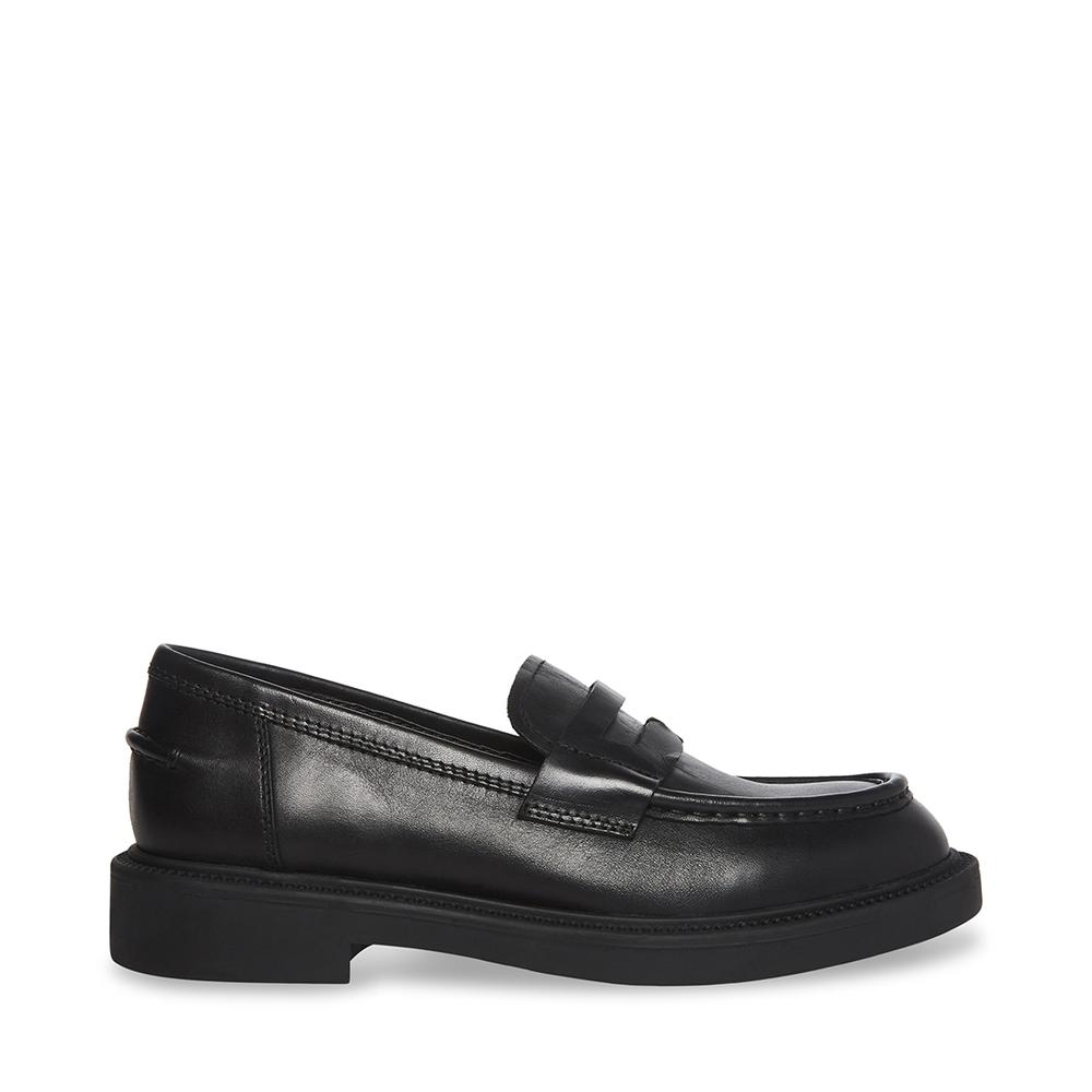 Steve Madden Women KALLEN BLACK LEATHER - Click Image to Close