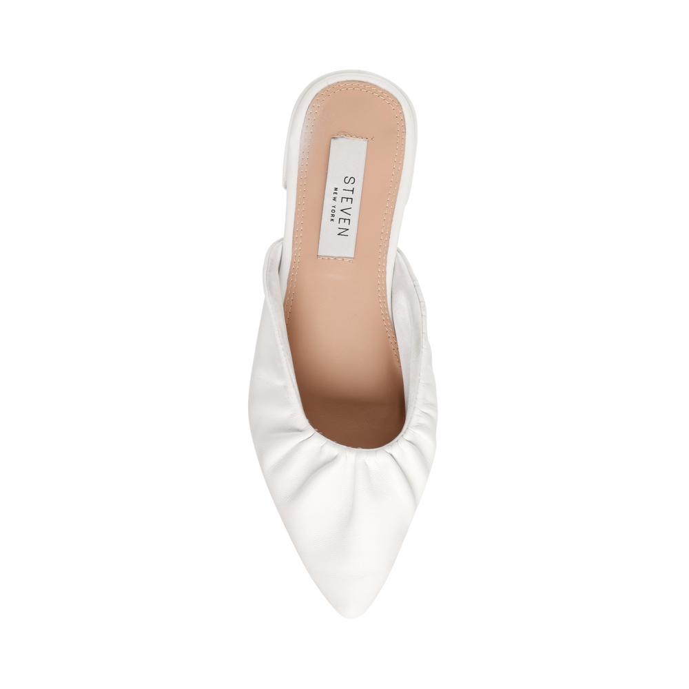 Steve Madden Women VISTAH WHITE LEATHER