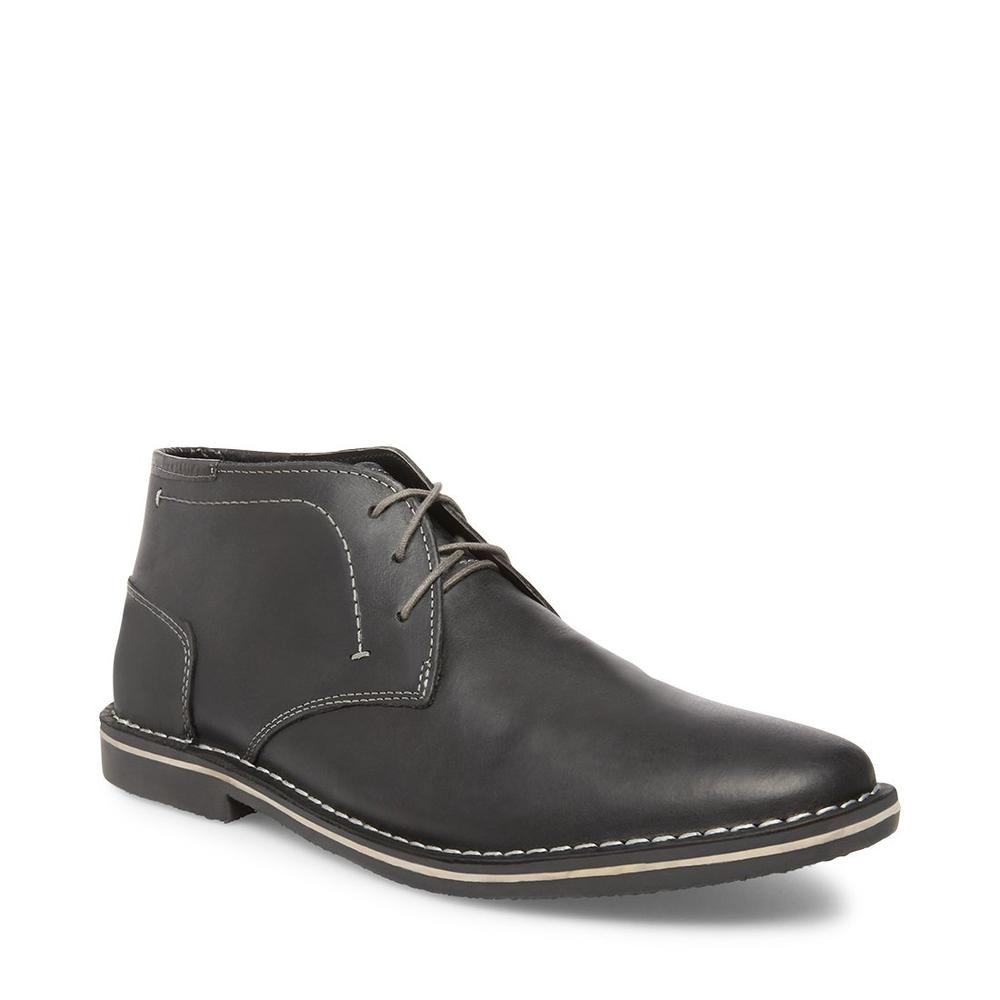 Steve Madden Men HARKEN BLACK LEATHER