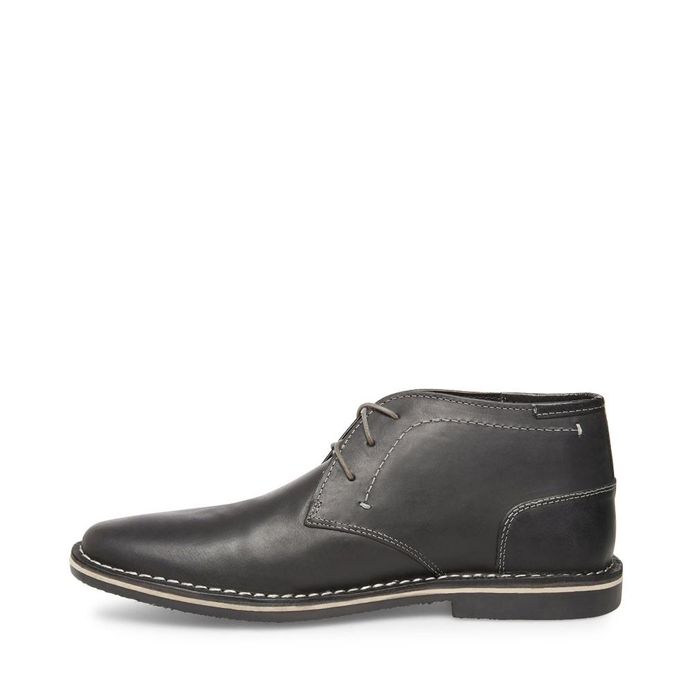 Steve Madden Men HARKEN BLACK LEATHER